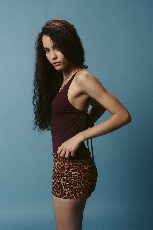 Sienna Water Shorts - Leopard Brown