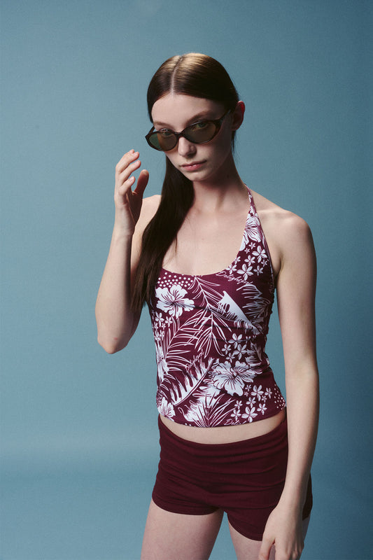 Club Paradiso Tankini Top - Bordeaux