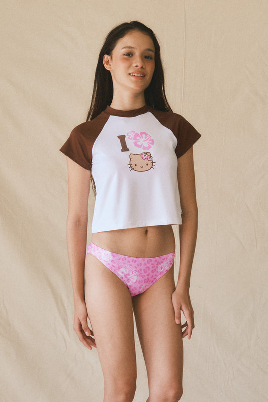 Aloha Leopard Water TOP - Coconut Tan