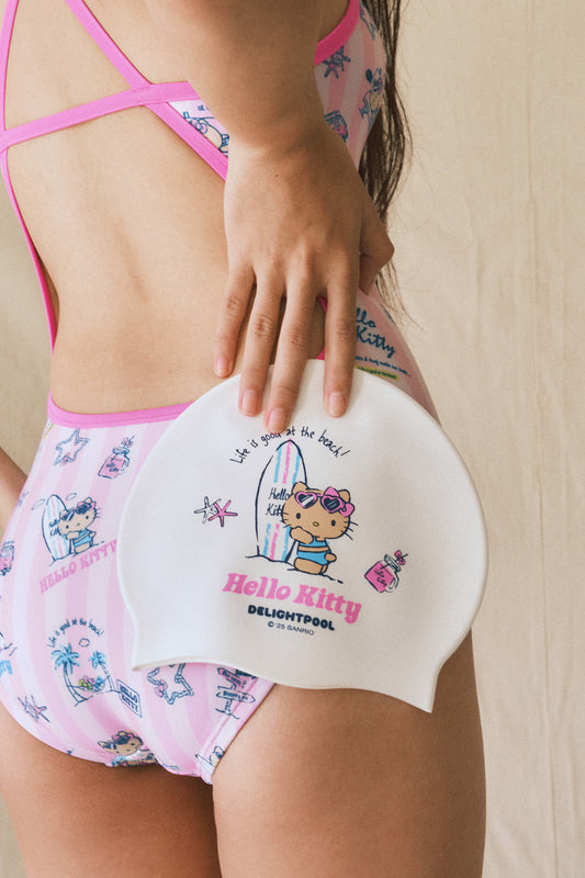 Hello Sunshine Swimcap - White
