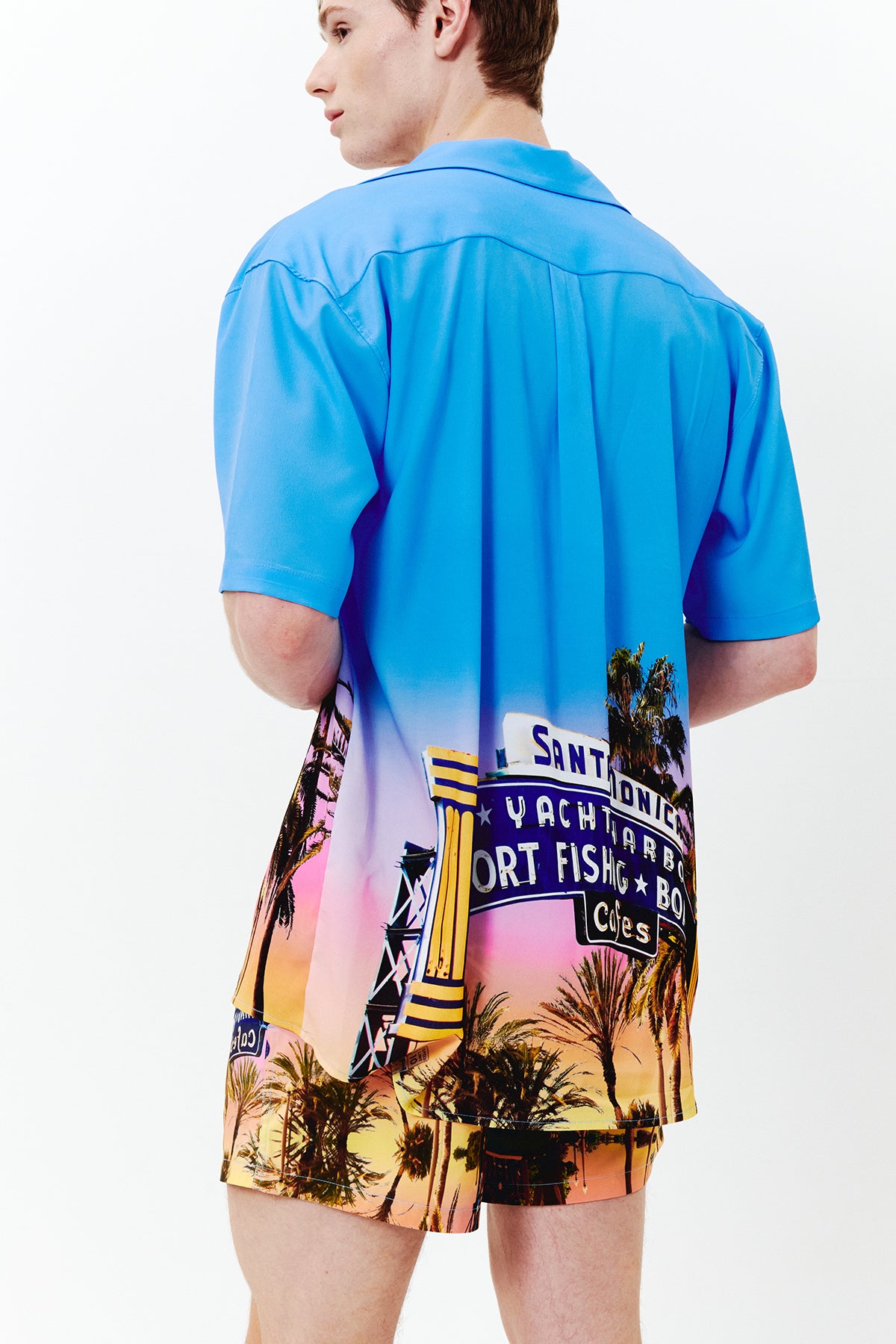 Santa Monica Pier Long Shirts - Pink Sunset