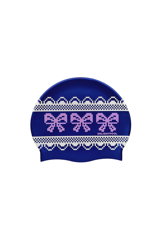 Bows sweater Swim Cap - Navy