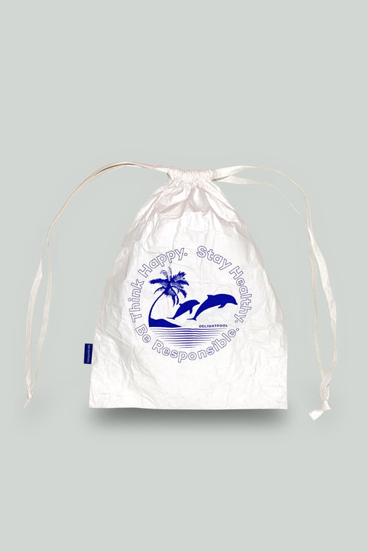 Dolphin twins beach bag - White