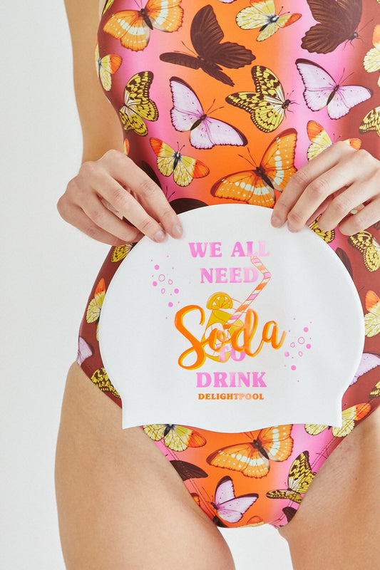 Drink Soda Swim cap - Orange