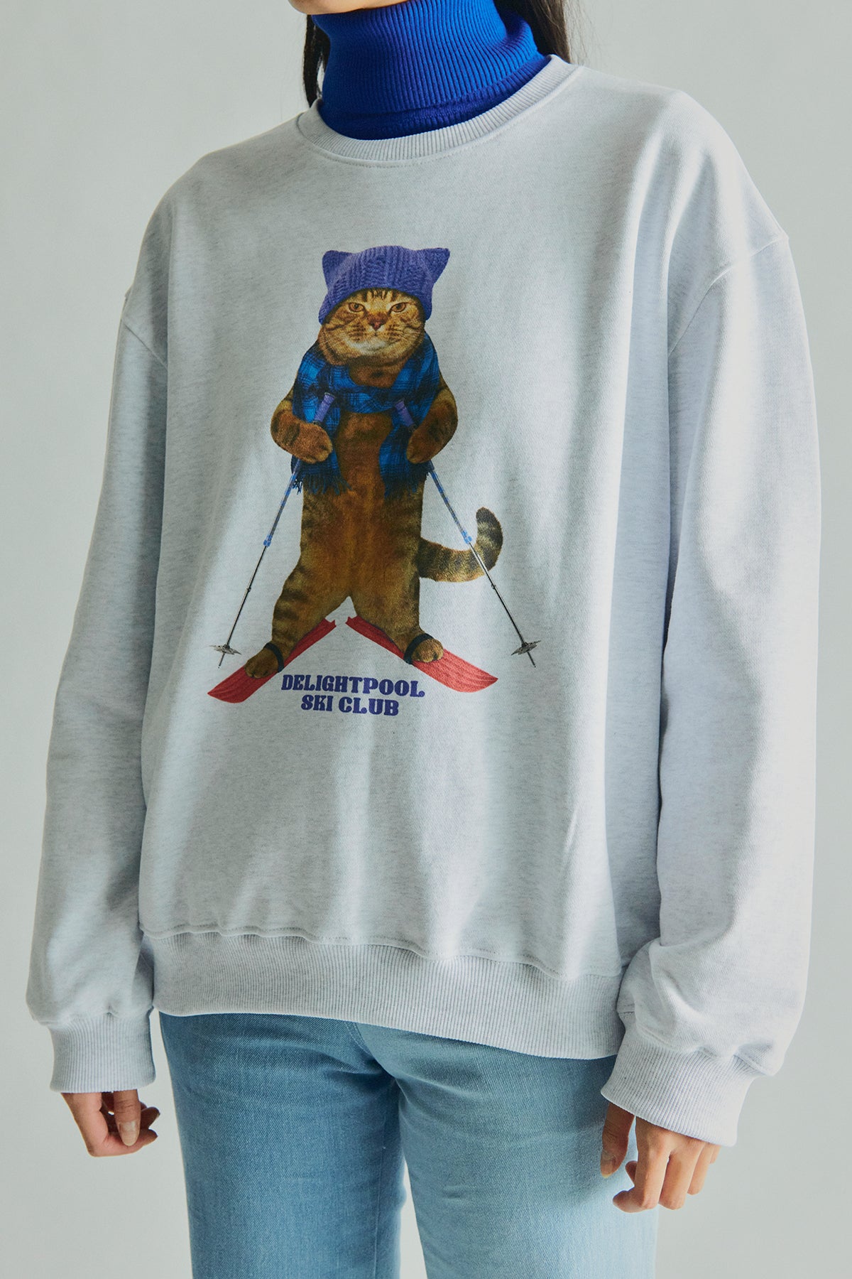 Cat Ski Club Sweatshirt - Melangy Grey
