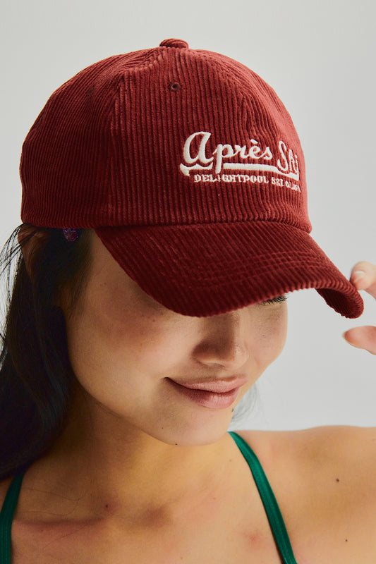 Après Ski Corduroy Cap - Brick Brown