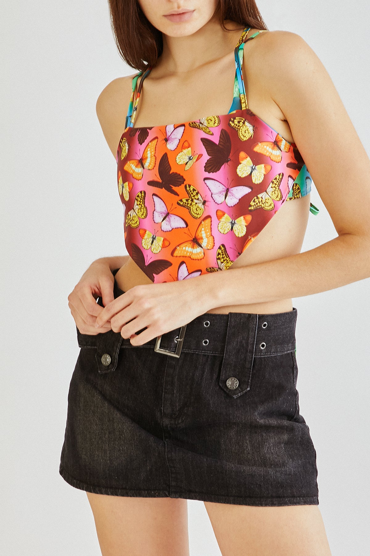 Butterfly Fantasia Triangle Top - Emerald green (Reversible)