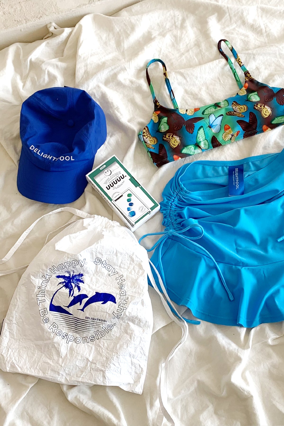 Sac de plage jumeaux dauphins - Blanc