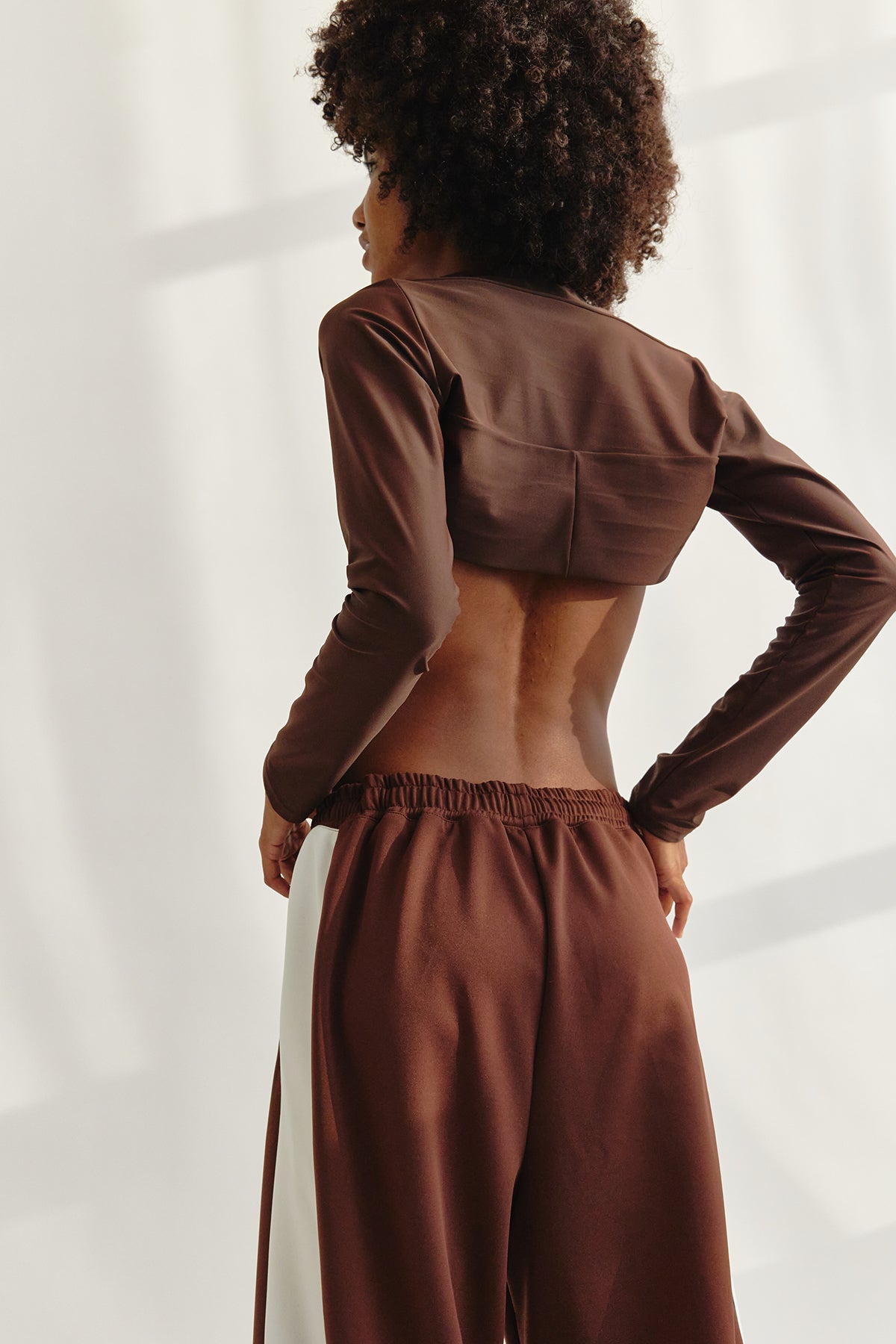 Haut boléro Maya - Marron châtain