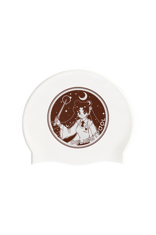 Moon Crystal Power swim cap - White