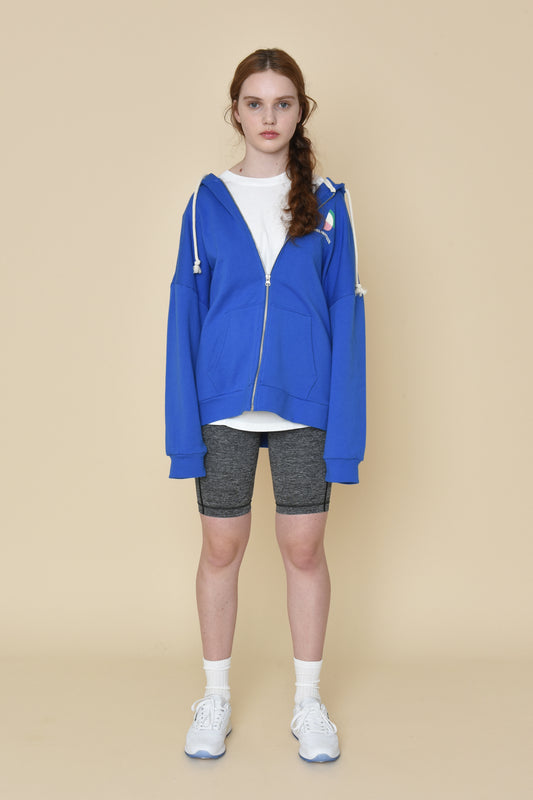 DP フード ジップアップ - コバルトブルー