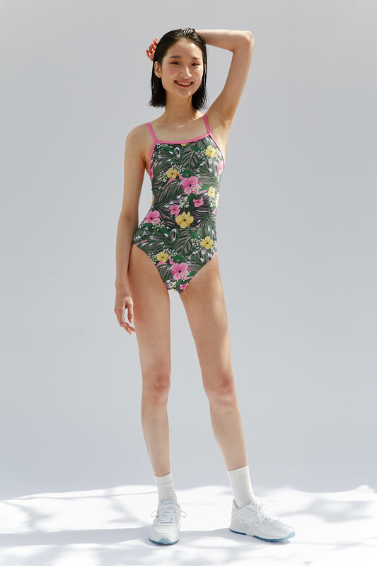 Tropical Forest Swimsuit - Leaf green
