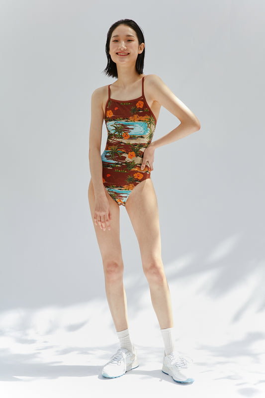 Sunset beach Swimsuit - Coconut Brown