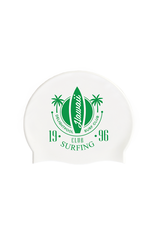 Hawaii Surf club swim cap - White