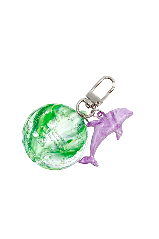 Plastic Dolphin Keyring - Lilac