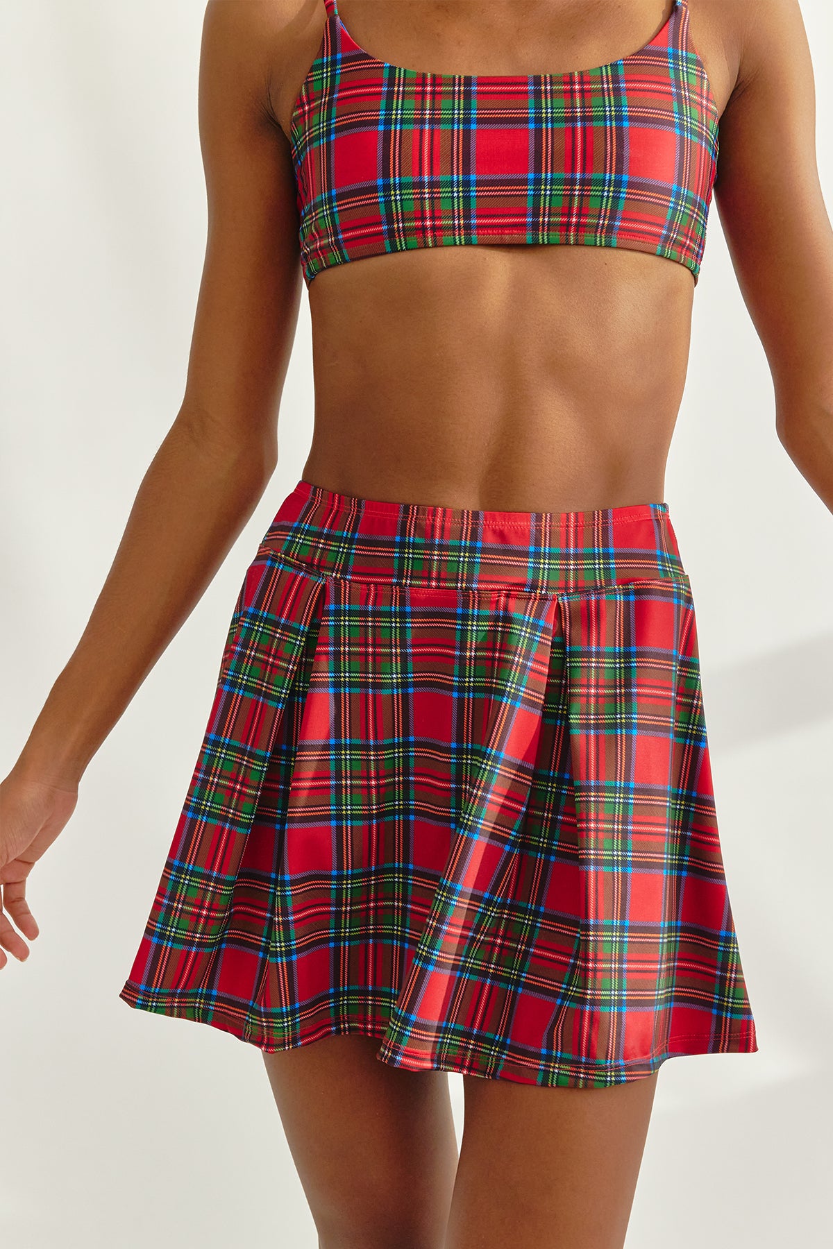 Preppy Swim Skirt - Christmas Red