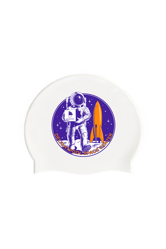DP Space center swim cap - White