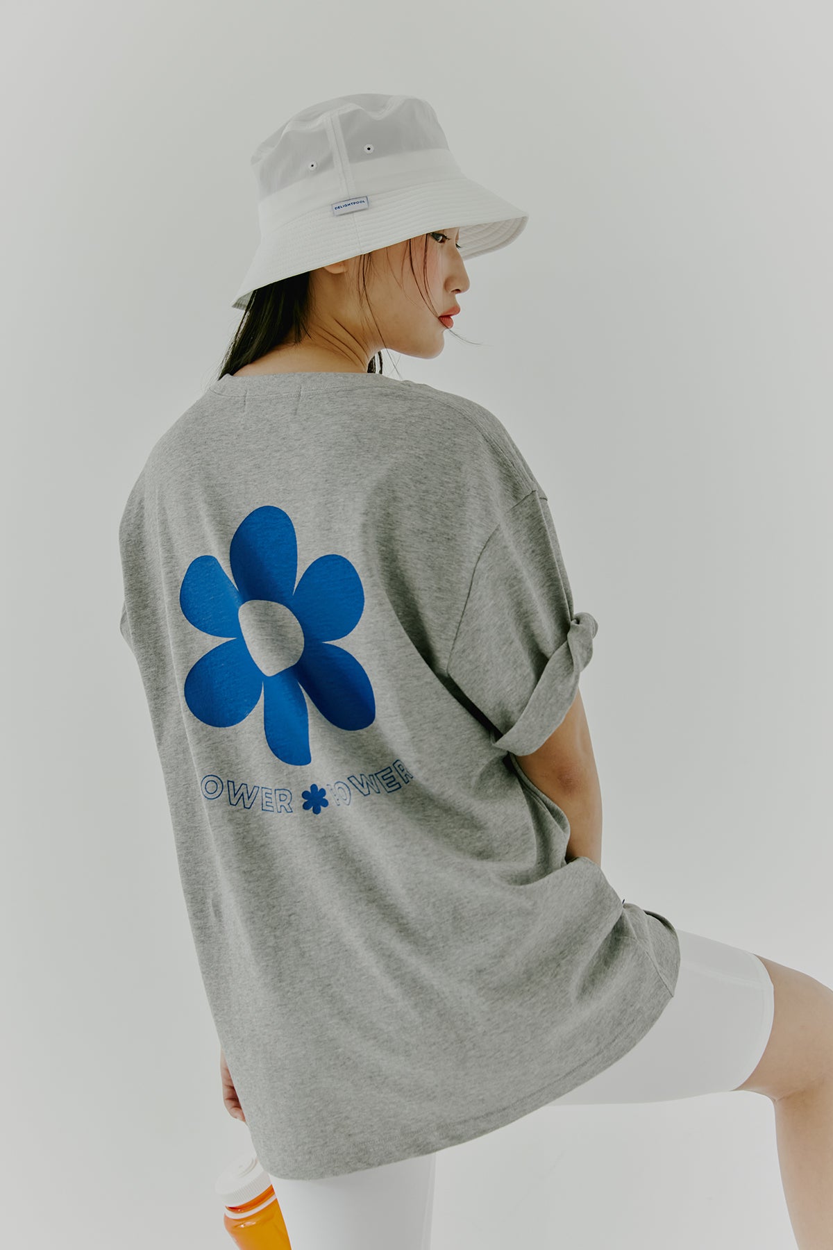 Flower power t-shirts - Melange grey