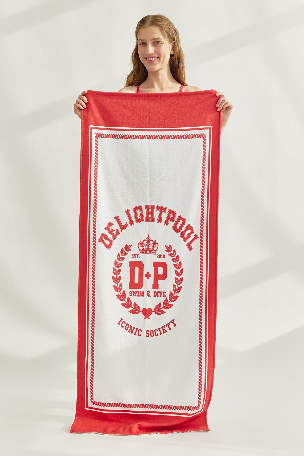 Serviette de plage Iconic Society - Rouge