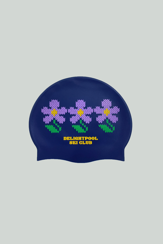 Flower Sweater swim cap - Navy
