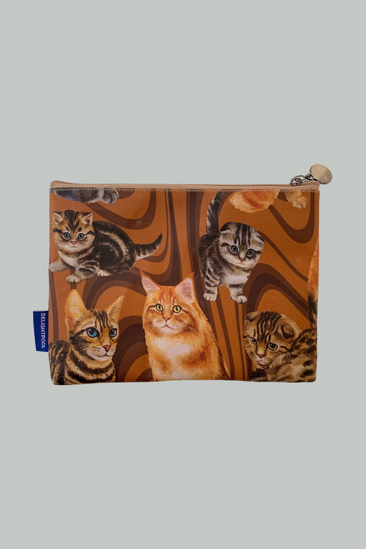 Pochette à spirales pour chats - Marron