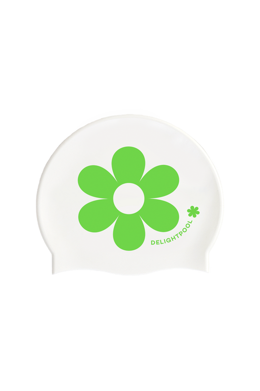 Flower power swim cap - Green