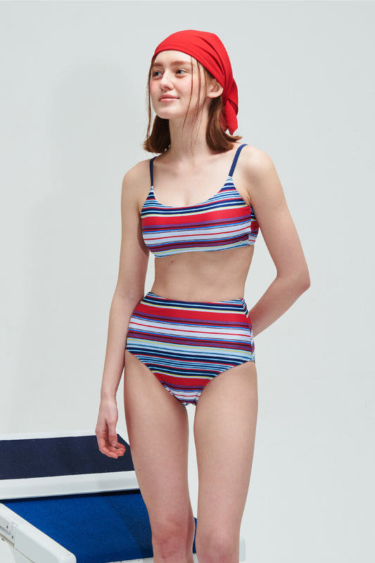 Retro Coast BIKINI Top - Harbor Red