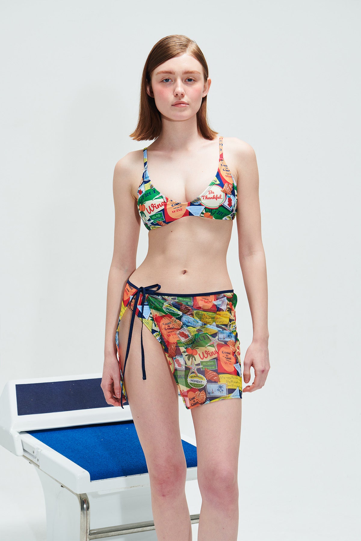 Mini-jupe en maille - Multi