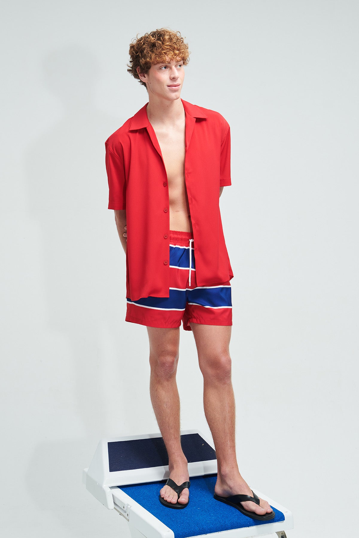 Resort 95 Long Shirts(M) - Red