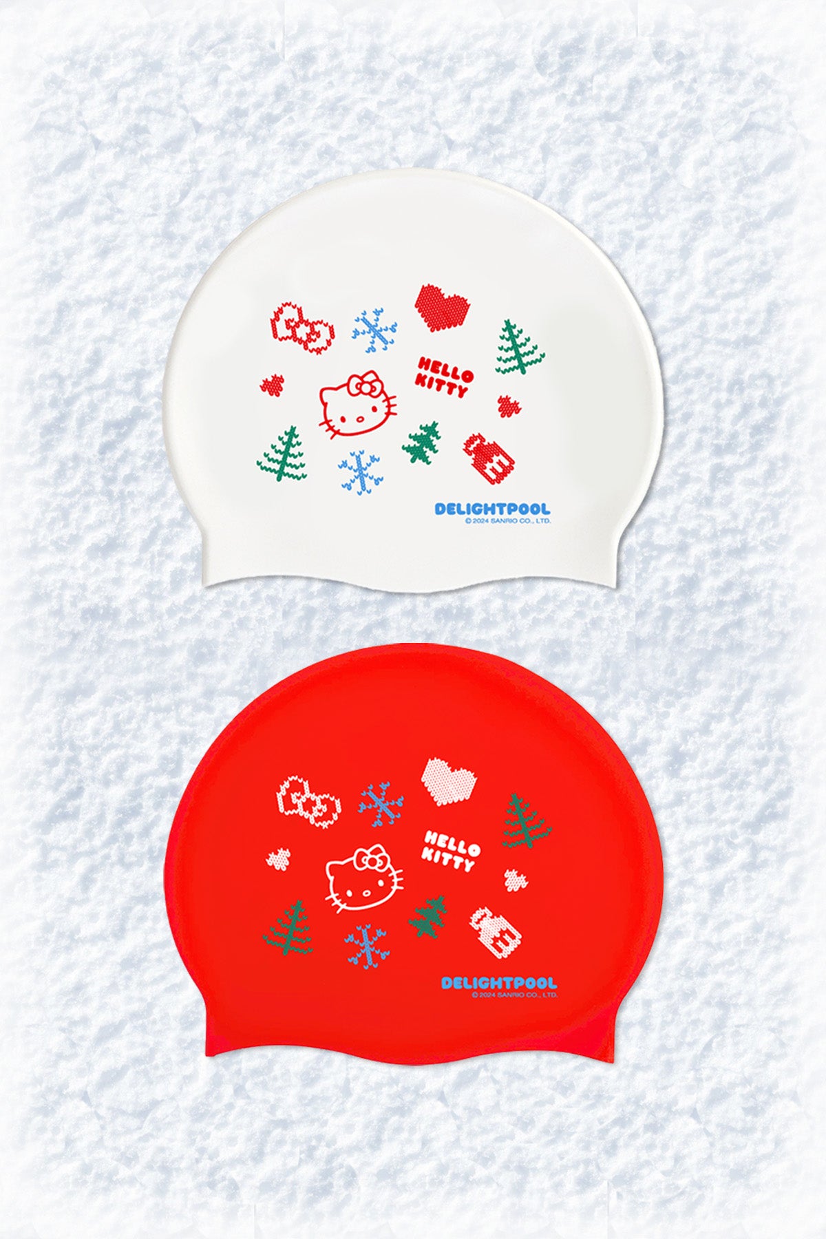 ホリデー セーター マジック スイムキャップ - レッド