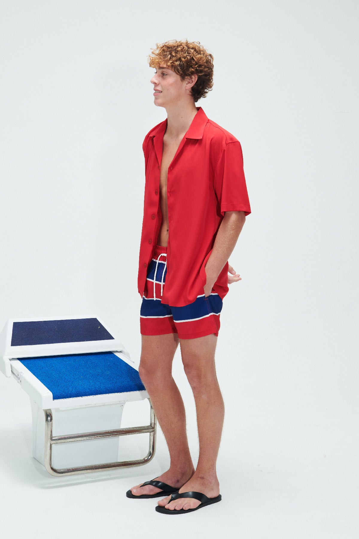 Resort 95 Long Shirts(M) - Red