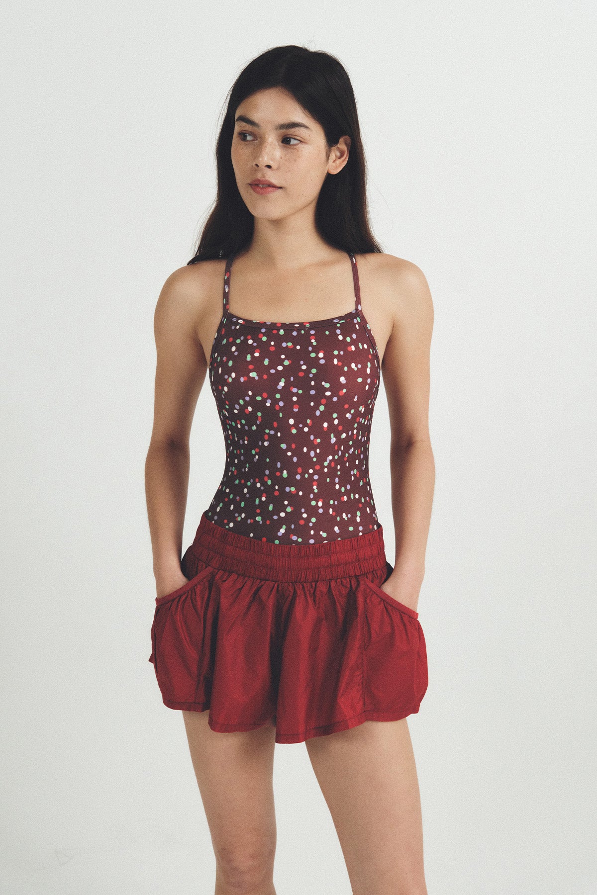 Grumpy Dot swimsuit - Cherry Pop