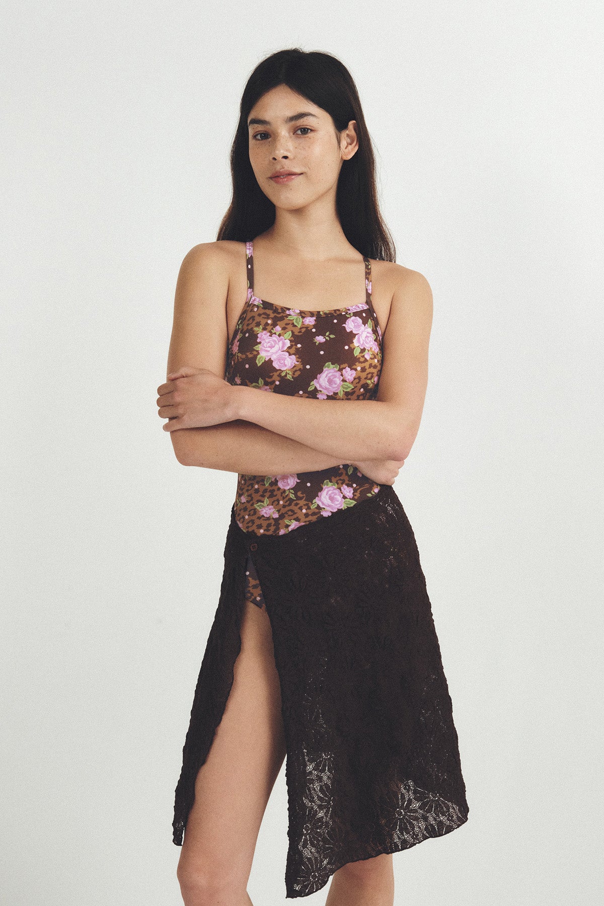 Rosy Leopard swimsuit - Hazel Kiss