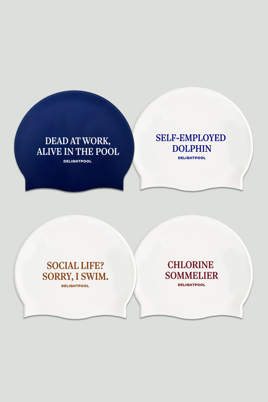 The Chlorine Crew Swim Cap SET - Multi
