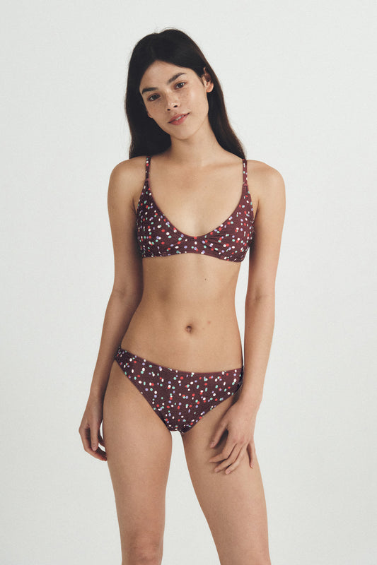 Grumpy Dot BIKINI Top - Cherry Pop