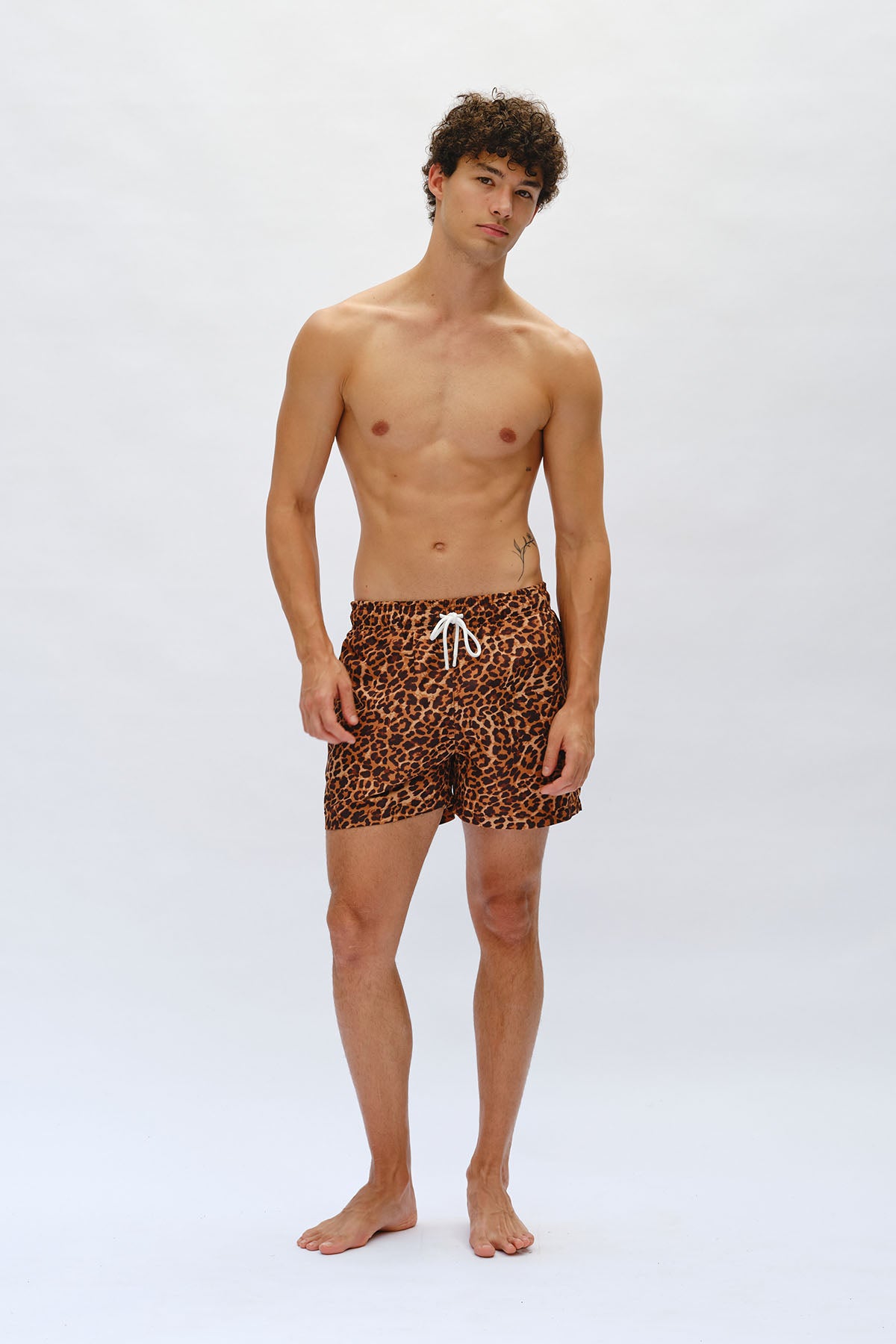 Sienna Leopard Swim Trunks - Toffee Brown