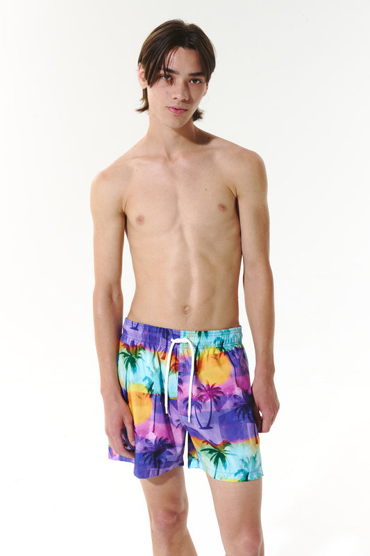 Sunfade Heat Swim Trunks - Dusk Purple