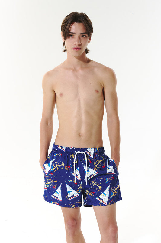 Midnight Sail Swim Trunks - Starry Navy