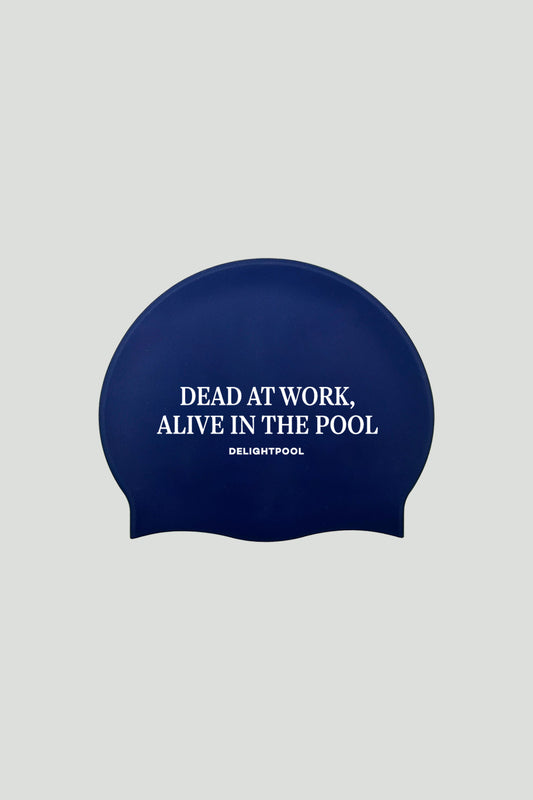 Alive in the pool Swim Cap - Navy