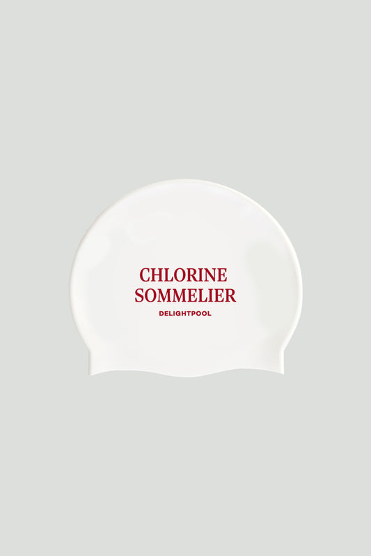 Chlorine Sommelier Swim Cap - White