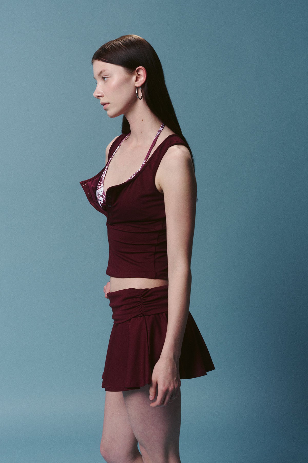 Gia Water Skirt - Bordeaux
