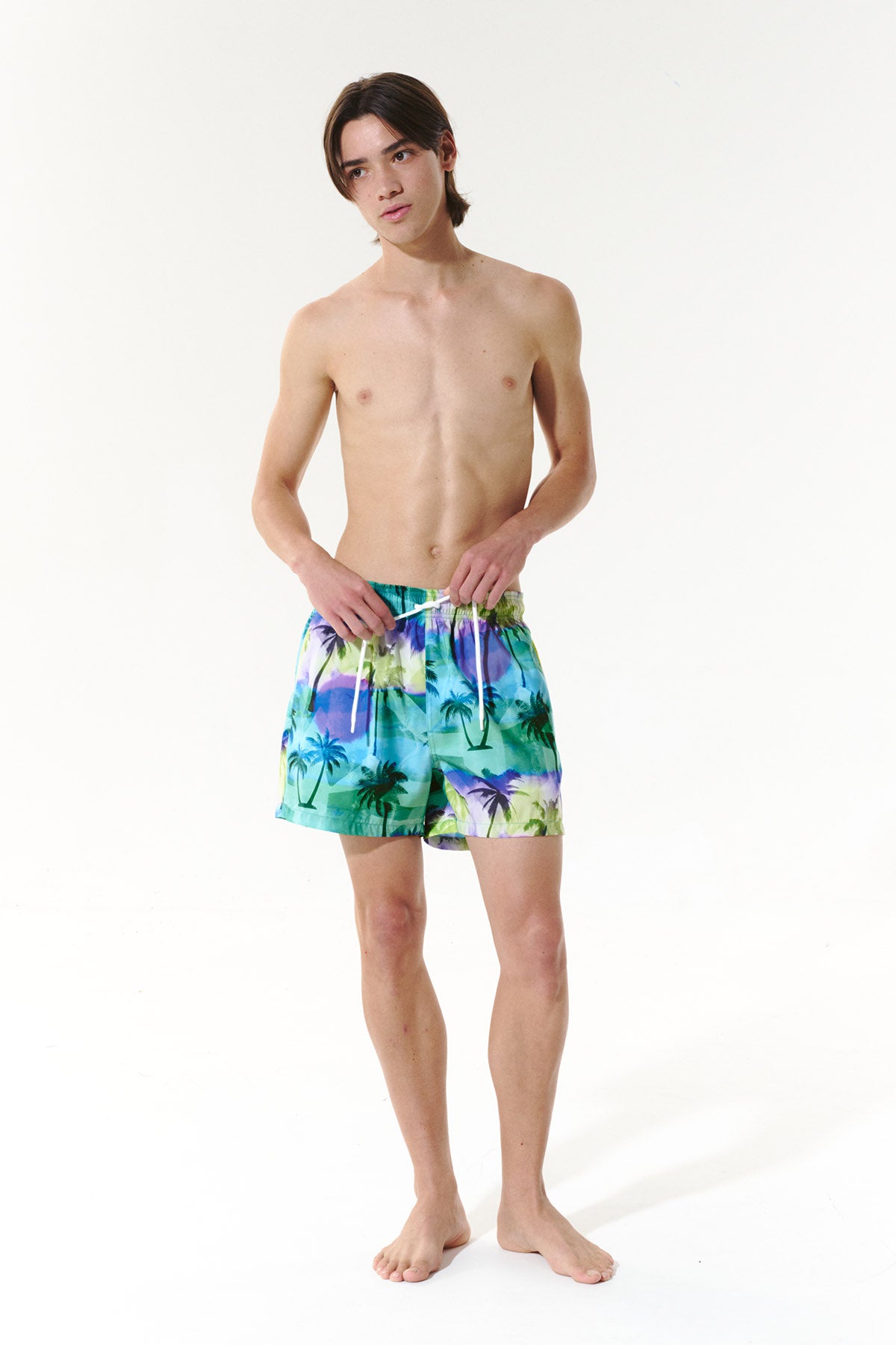Sunfade Heat Swim Trunks - Lagoon Aqua