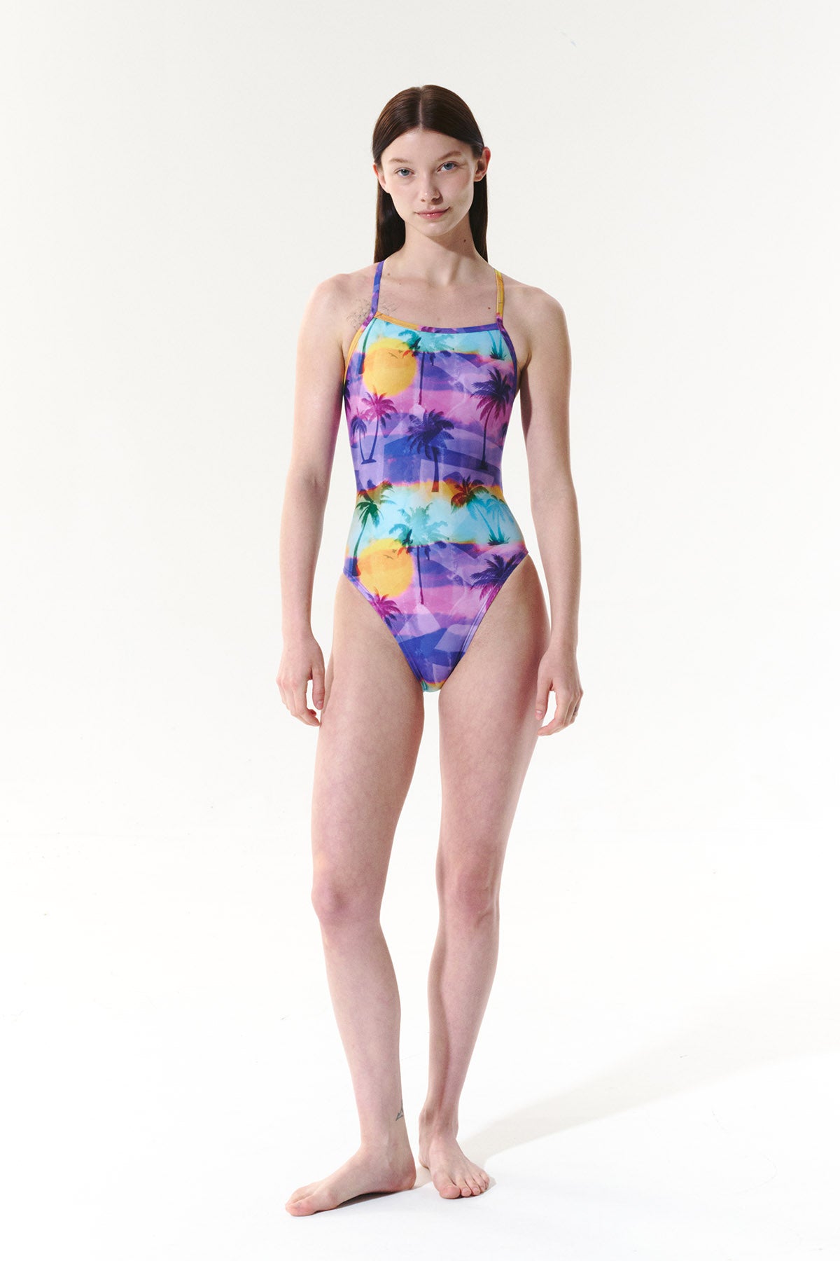 Sunfade Heat Tie-Back swimsuit - Dusk Purple