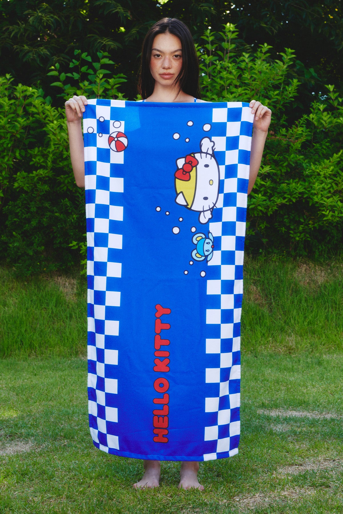 I ♥ Swimming Beach Towel - Blue