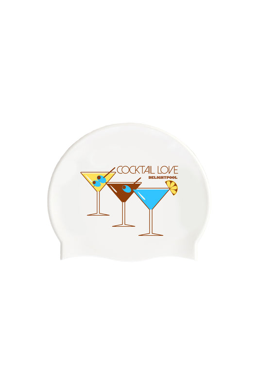 Cocktail Love スイム キャップ - ホワイト
