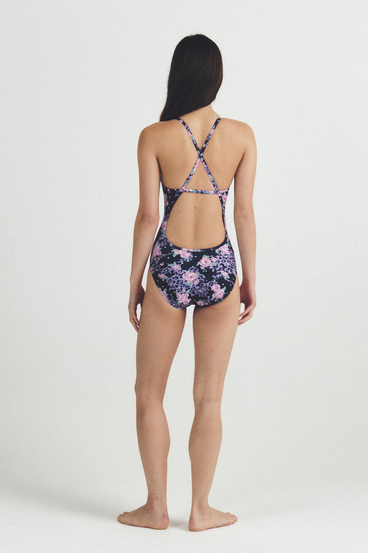 Rosy Leopard swimsuit - Purple Kiss