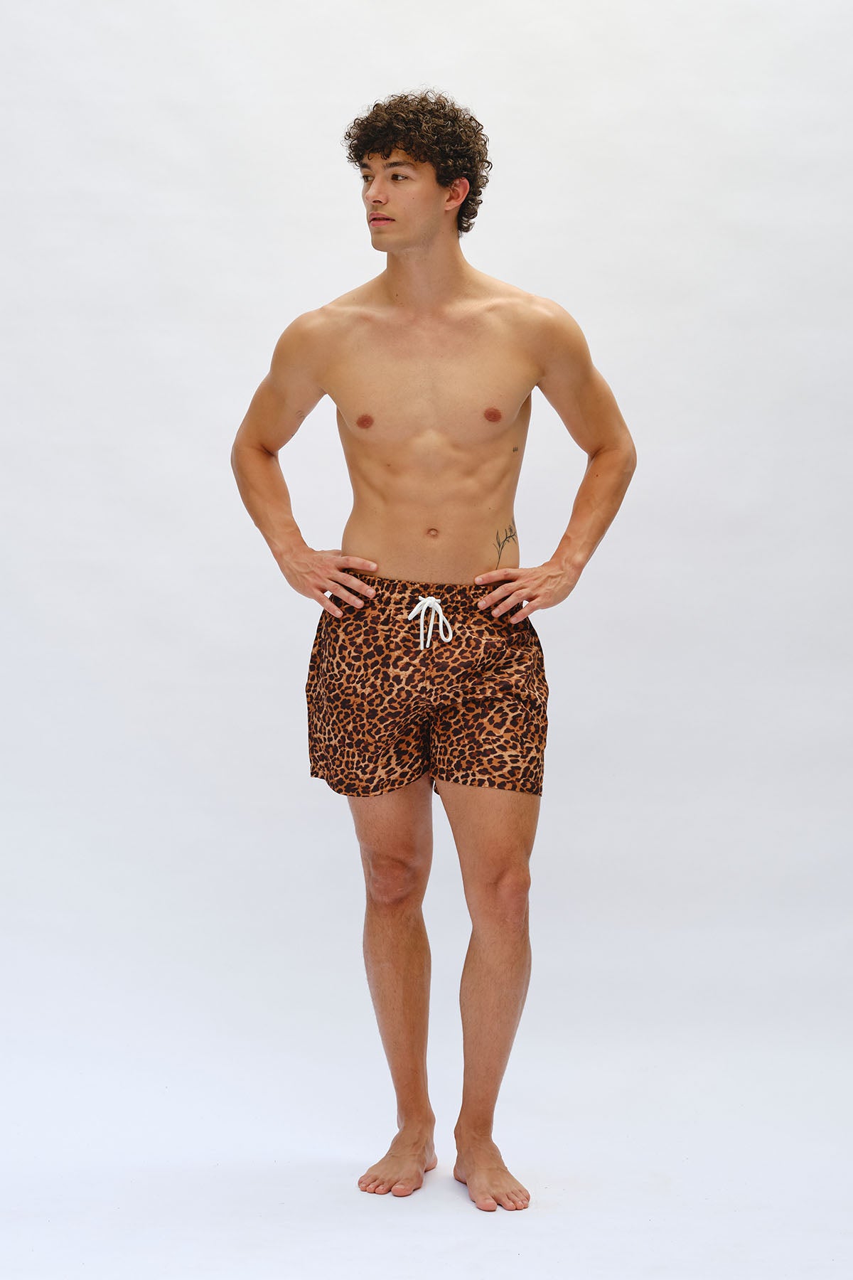 Sienna Leopard Swim Trunks - Toffee Brown