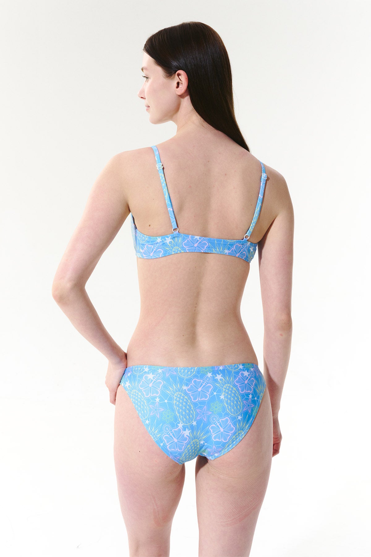 Tropic Bloom BIKINI Top - Sky Sorbet