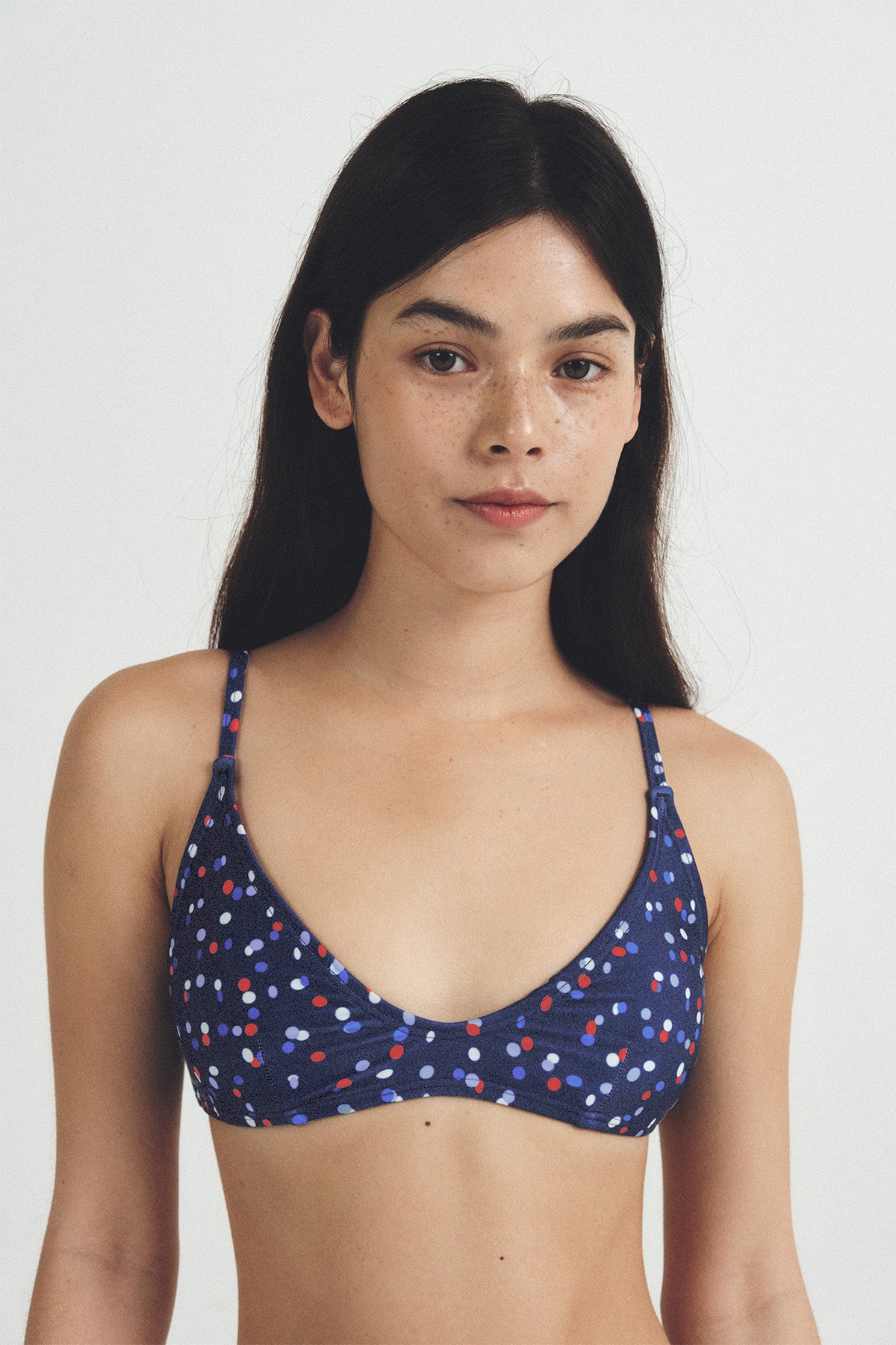 サファイア ブルーム ビキニトップ - ロイヤルネイビー