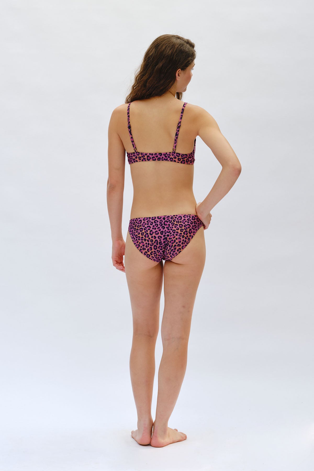 Dusty Leopard BIKINI Top - Rosy Sunset